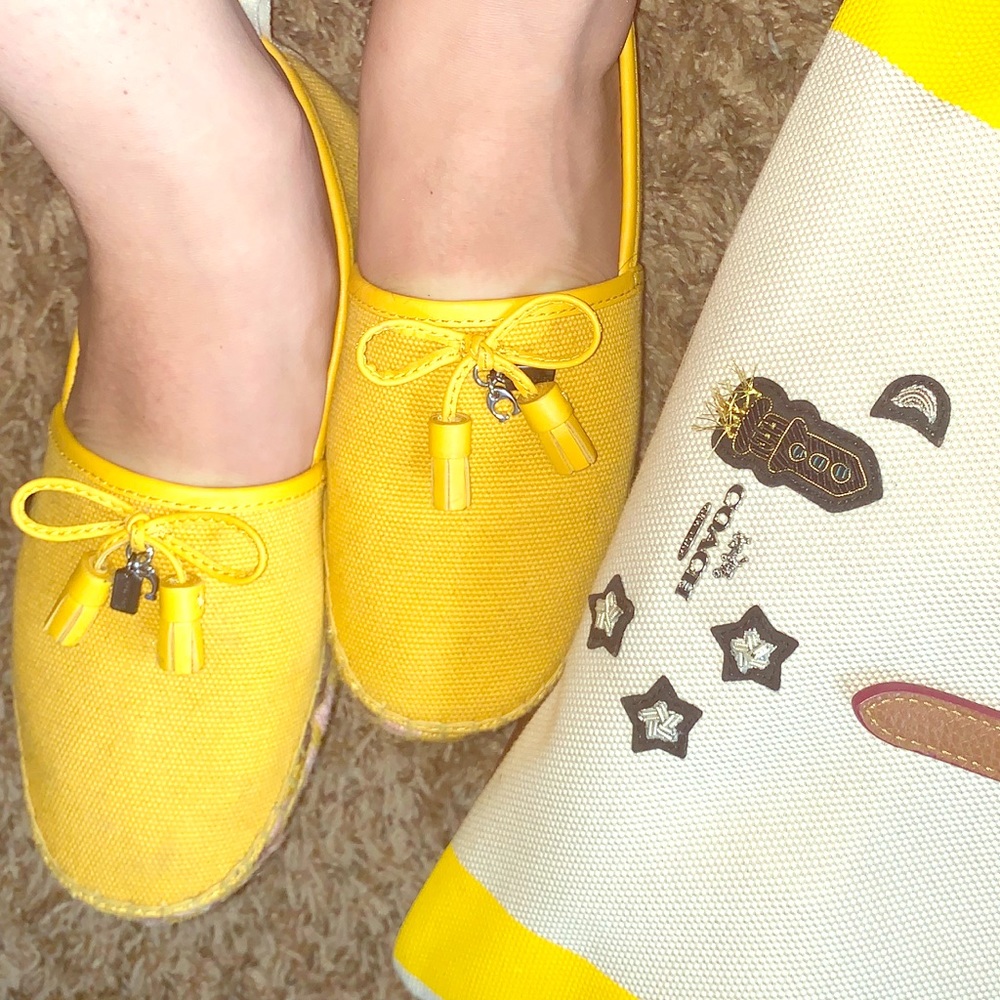 Coach yellow shoes